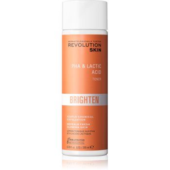 Revolution Skincare Brighten PHA & Lactic Acid tonic exfoliant delicat pentru piele uscata si sensibila