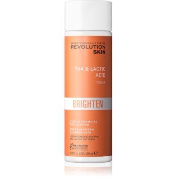 Revolution Skincare Brighten PHA & Lactic Acid tonic exfoliant delicat pentru piele uscata si sensibila de firma originala