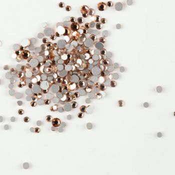 Rhinestone (100pcs) - Rose gold SS3