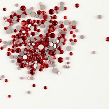 Rhinestone (100pcs) - Ruby red SS8