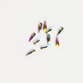 Rhinestone (10pcs) - Drop 2x6mm Clear AB