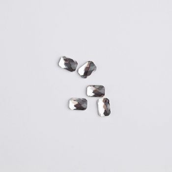 Rhinestone (10pcs) - Emerald 4x6mm Clear