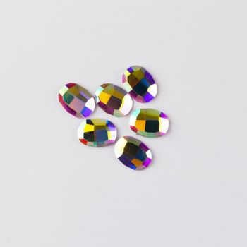 Rhinestone (10pcs) - Oval 8x6mm Clear AB