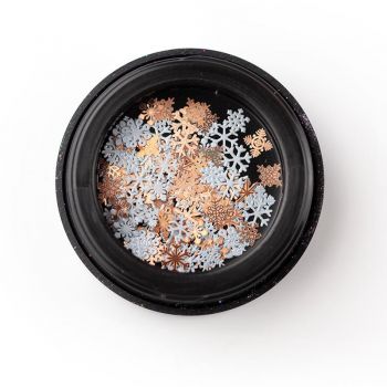 Snowflake - rosegold & white