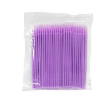 Aplicatoare pentru estensii gene microbrush Purple set 100 buc de firma original