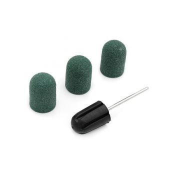 Set suport si smirghel rezerva 16*25mm #100 3 buc - Green la reducere