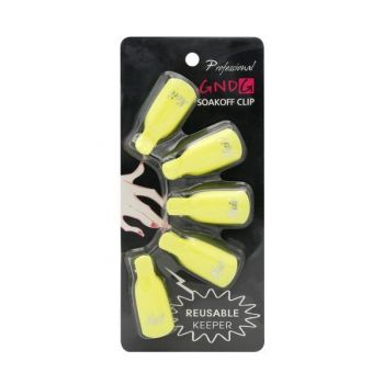 Clipsuri pentru indepartarea ojei semipermanente set 5 buc - Yellow