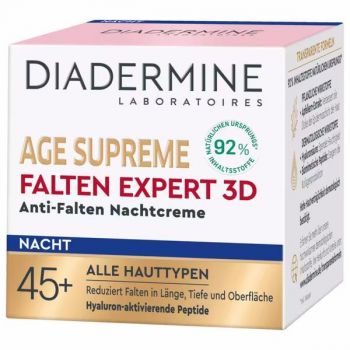 Crema de noapte antirid Age Supreme Falten Expert 3D Diadermine, 45+, 50ml