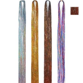 Extensii de Par Party Glitter Lusy Style 2000, Brown, 47 cm