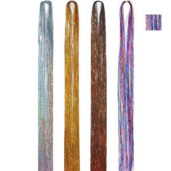 Extensii de Par Party Glitter Lusy Style 2000, Rainbow, 47 cm