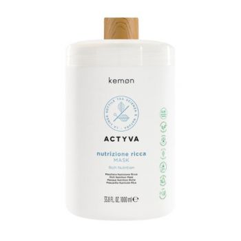 Masca de Hidratare Intensa Par Foarte Uscat - Kemon Actyva Nutrizione Ricca Mask Velian, 1000 ml