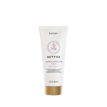 Masca pentru Par Vopsit - Kemon Actyva Colore Brillante Mask, 200 ml