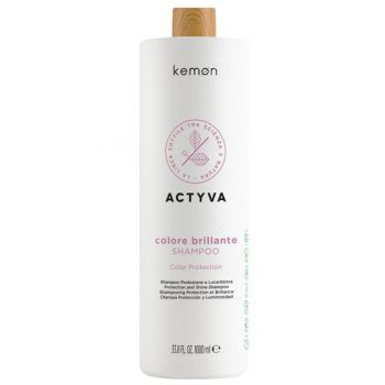 Sampon pentru Par Vopsit - Kemon Actyva Colore Brillante Shampoo, 1000 ml