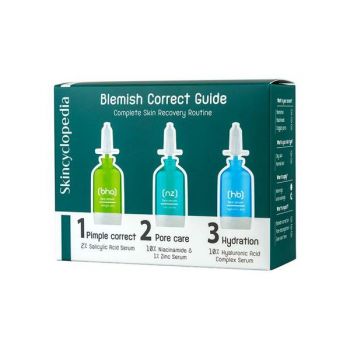 Set de Serumuri pentru Estomparea Petelor Tenului Skincyclopedia Blemish Correct Guide Camco - Salicylic Acid,Niacinamide, Hyaluronic Acid