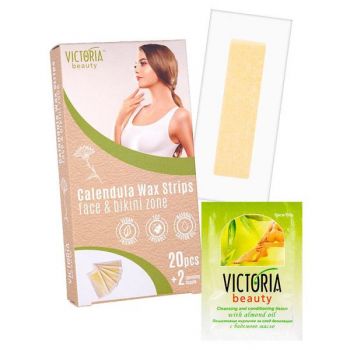 Benzi Depilatoare cu Ceara pentru Fata cu Galbenele Victoria Beauty Camco, 20 buc ieftin