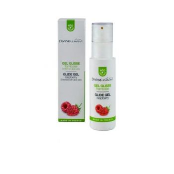 Gel Lubrifiant Intim Bio cu Aroma de Zmeura si Aloe Vera Divinextases, 100 ml de firma original