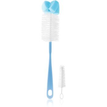 BabyOno Take Care Brush for Bottles and Teats with Mini Brush & Sponge Tip perie de curățare