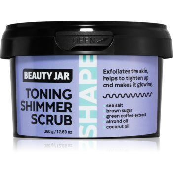 Beauty Jar Shape gel de dus exfoliant pentru fermitate cu sare de mare