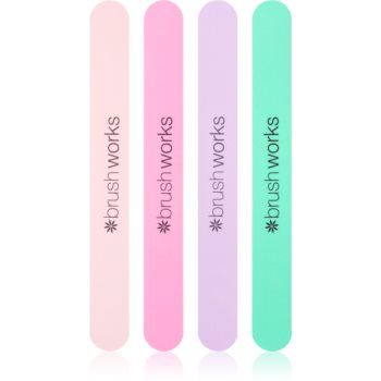 Brushworks Nail Files Pastel set de pile (pentru unghii)