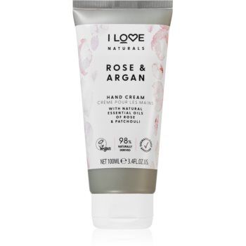 I Love Naturals Rose & Argan crema de maini hidratanta cu aromă de trandafiri