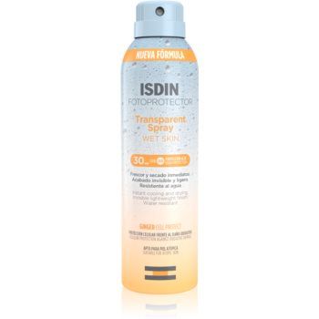 ISDIN Transparent Spray Wet Skin spray transparent pentru bronzare SPF 30 de firma original