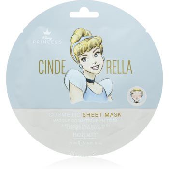Mad Beauty Disney Princess Cinderella mască textilă calmantă cu esente de lavanda