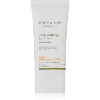 MARY & MAY Cica Soothing Crema protectiva si calmanta SPF 50+ de firma originala