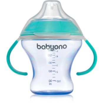BabyOno Take Care Non-spill Cup with Soft Spout cană pentru antrenament cu mânere
