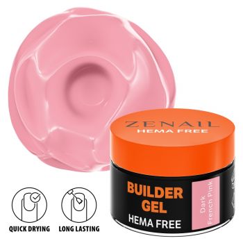 Hema Free gel de constructie unghii Zenail Dark French Pink 15 g