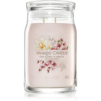 Yankee Candle Pink Cherry & Vanilla lumânare parfumată Signature
