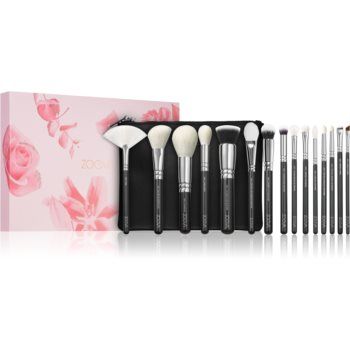 ZOEVA The Artists Brush Set Silver set de pensule cu geantă de firma original