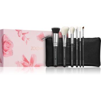 ZOEVA The Essential Brush Set set de pensule cu geantă de firma original