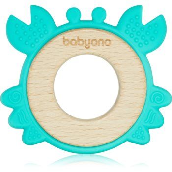 BabyOno Wooden & Silicone Teether jucărie pentru dentiție