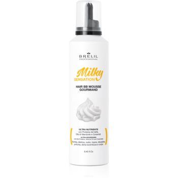 Brelil Professional Milky Sensation Hair BB Mousse spumă hidratantă pentru par indisciplinat de firma originala