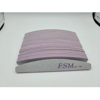 Set 25 Bucati Pila Unghii Semiluna FSM 100/180 - PFSM100/180-10B