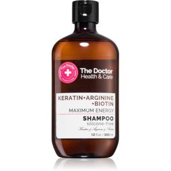 The Doctor Keratin + Arginine + Biotin Maximum Energy Sampon cu keratina pentru intarire si stralucire