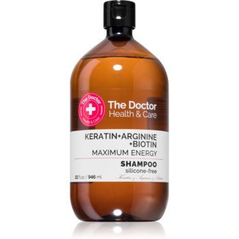 The Doctor Keratin + Arginine + Biotin Maximum Energy Sampon cu keratina pentru intarire si stralucire