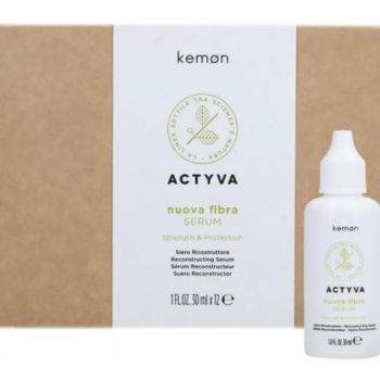 Tratament de Reconstructie pentru Par Deteriorat - Kemon Actyva Nuova Fibra Serum, 12 x 30 ml la reducere