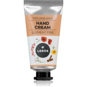 Leros Element Fire Pink pepper & Cinnamon cremă hrănitoare pentru mâini unt de shea