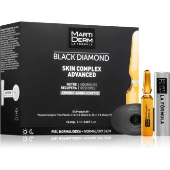 MartiDerm Black Diamond Skin Complex Advanced fiole pentru ten obosit ieftin