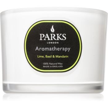Parks London Aromatherapy Lime, Basil & Mandarin lumânare parfumată