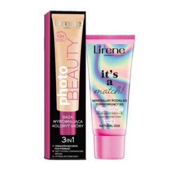 Set Cadou Make-up adaptabil, Spr, Ir, Uva, Uvb, Hev ( Baza de machiaj 30ml, Fond de ten 30ml )