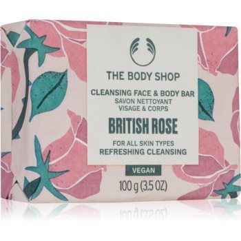 The Body Shop British Rose Cleansing Bar săpun solid corp si fata