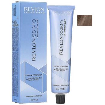 Vopsea Permanenta - Revlon Professional Revlonissimo Colorsmetique Ker-Ha Complex Permanent Hair Color, nuanta 5.12 Light Ash Iridescent Brown, 60 ml de firma originala