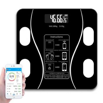 Cantar digital inteligent de cântărire a grăsimii corporale Smart Afișaj digital Lcd și Led, 180Kg,