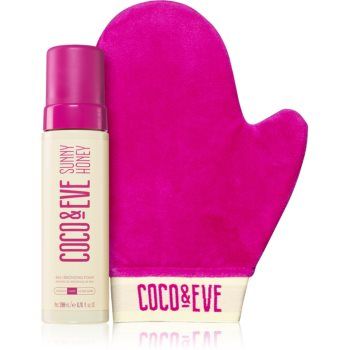 Coco & Eve Sunny Honey Ultimate Glow Kit spumă auto-bronzantă cu mănușă aplicatoare ieftin