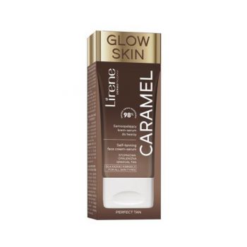 Crema-ser autobronzant facial Lirene Perfect Tan - Caramel Glow, 50ml ieftina