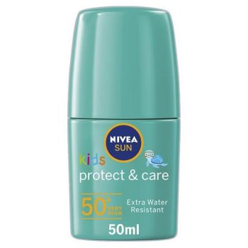 NIVEA PROTECT & CARE GREEN COLOURED ROLL ON EXTRA WATER REZISTENT SPF 50+ PROTECTIE PLAJA COPII ieftina