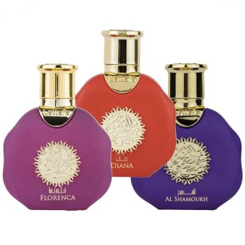 Pachet 3 parfumuri: Shams Al Shamoos Florenca 30 ml, Diana 30 ml si Al Shamoukh 30 ml