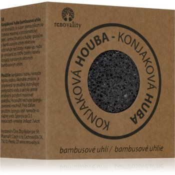 Renovality Konjac mushroom bamboo charcoal burete pentru curatare pentru pielea problematica de firma original